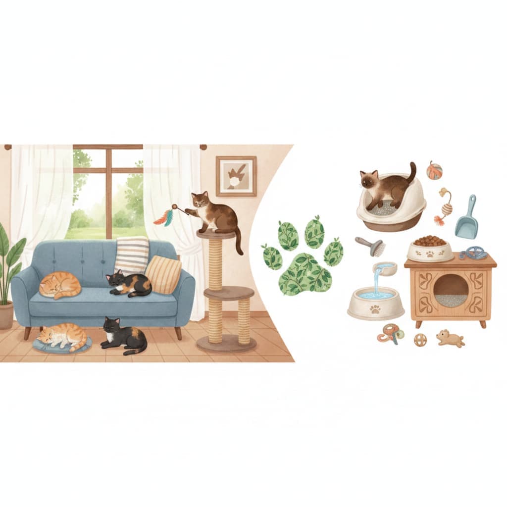 دليل تربية القطط في البيت