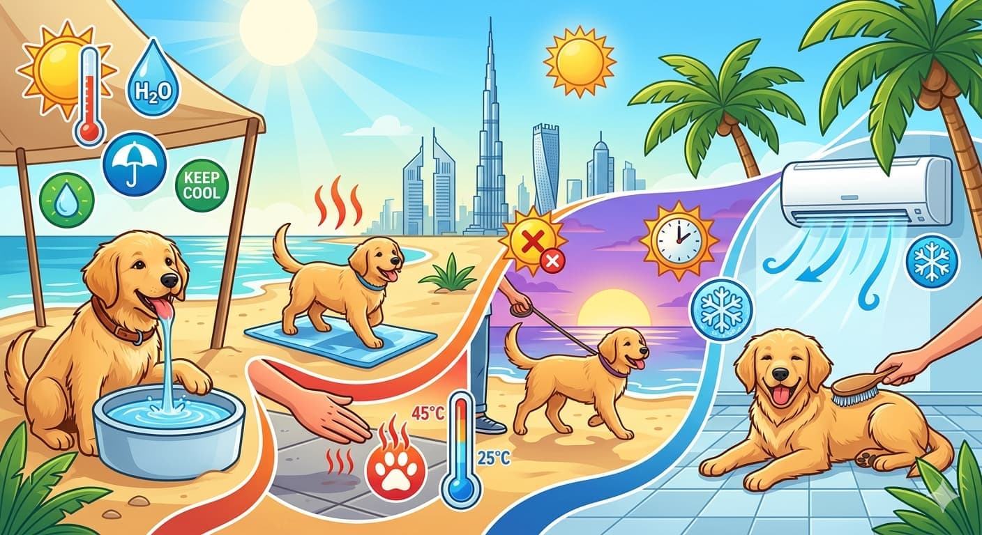 Summer puppy Care Guide for UAE Pet Owners