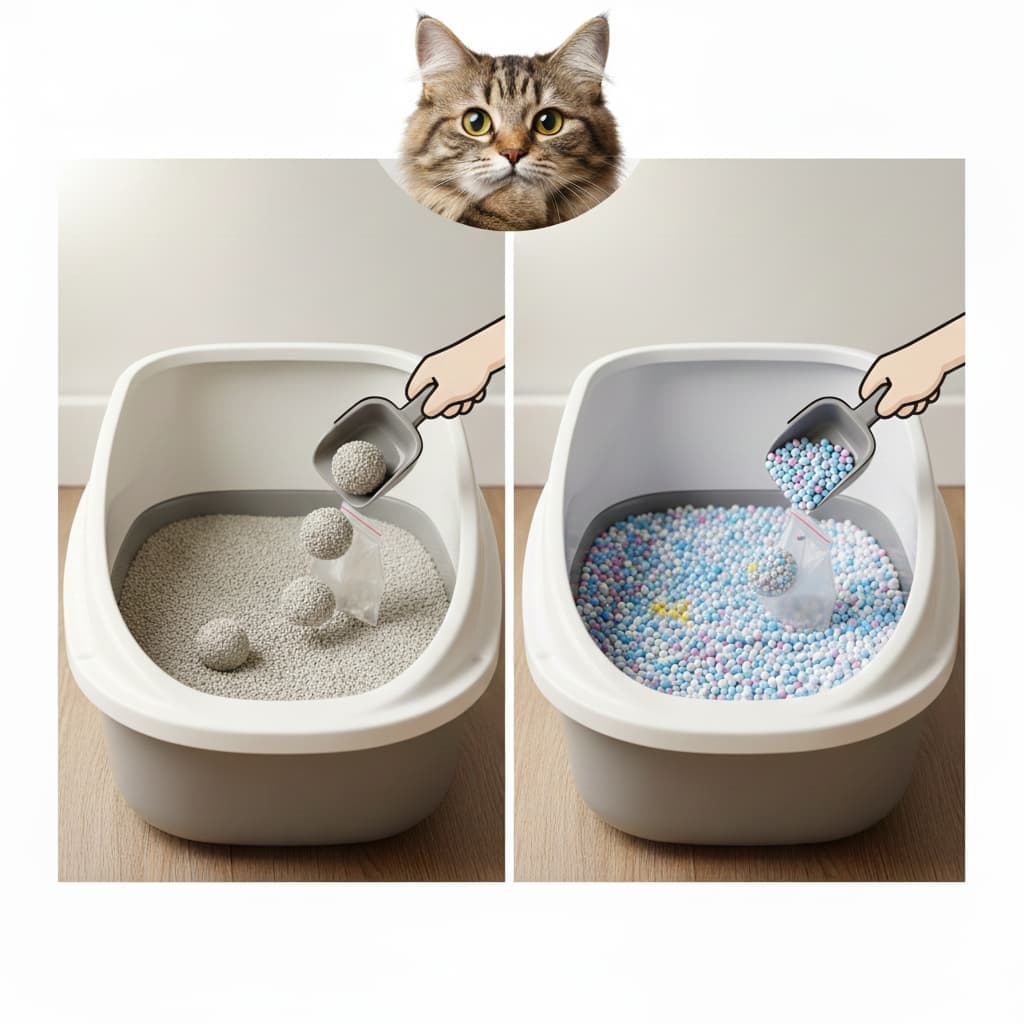 مقارنة شاملة بين رمل القطط المتكتل وغير المتكتل أيهما الأفضل لقطتك؟